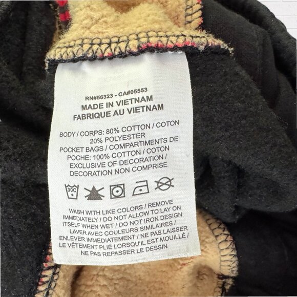 NIKE Air Jordan Black Red Plaid Time Brooklyn Fleece Sweatpants Joggers XS - Picture 5 of 6